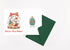 Snow glove Wish you a Merry  Christmas Card, Set of 5